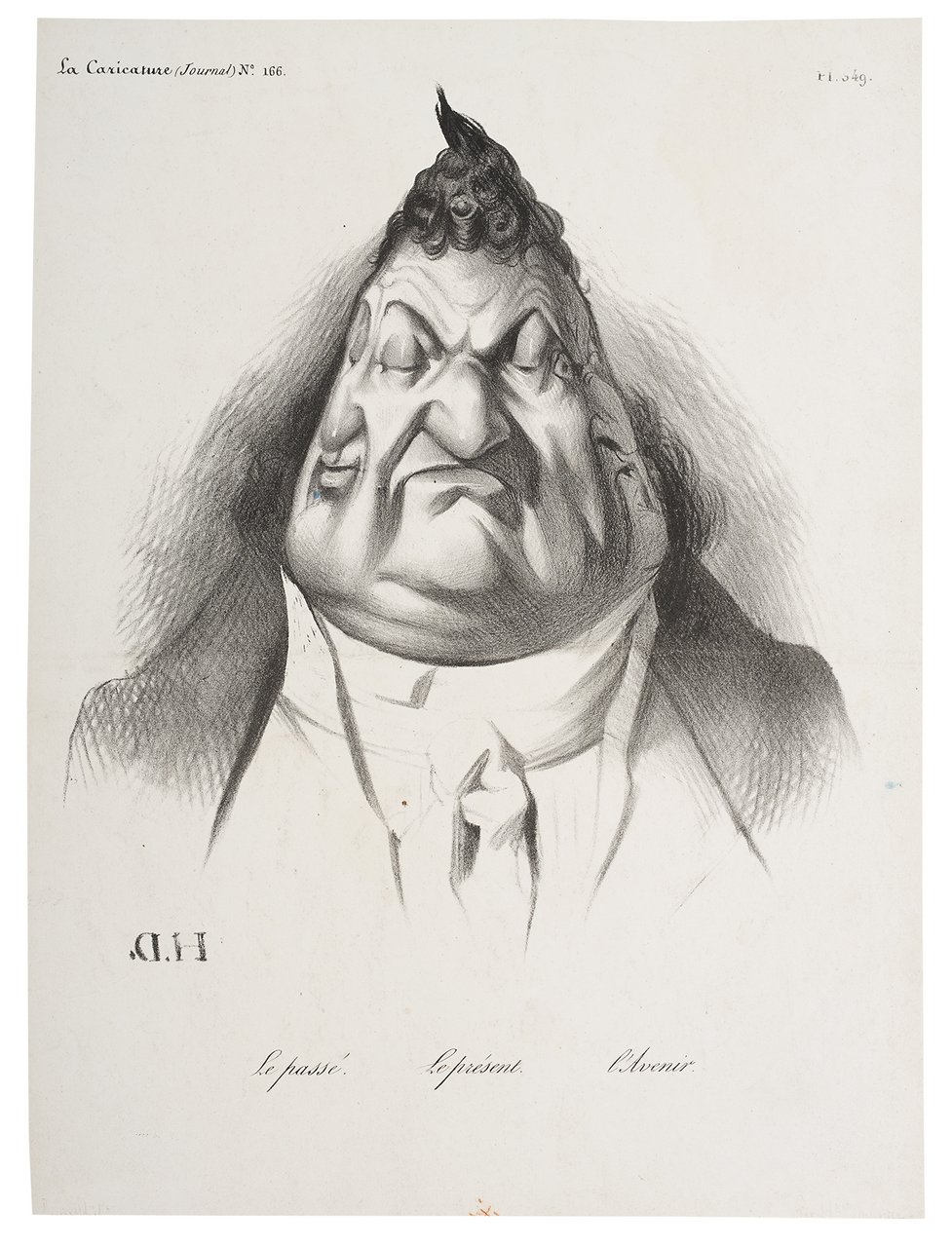 Honoré Daumier, Die Vergangenheit, Die Gegenwart, Die Zukunft, 1834, Lithografie, Kunstmuseum Pablo Picasso Münster
